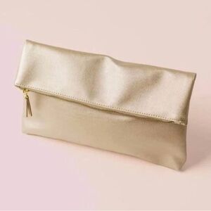 Fawn Design Metallic Foldover Clutch